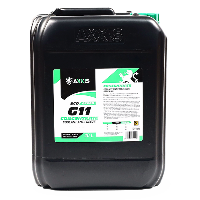 Антифриз концентрат ECO-80C GREEN G11 20л/21,4kg <AXXIS>